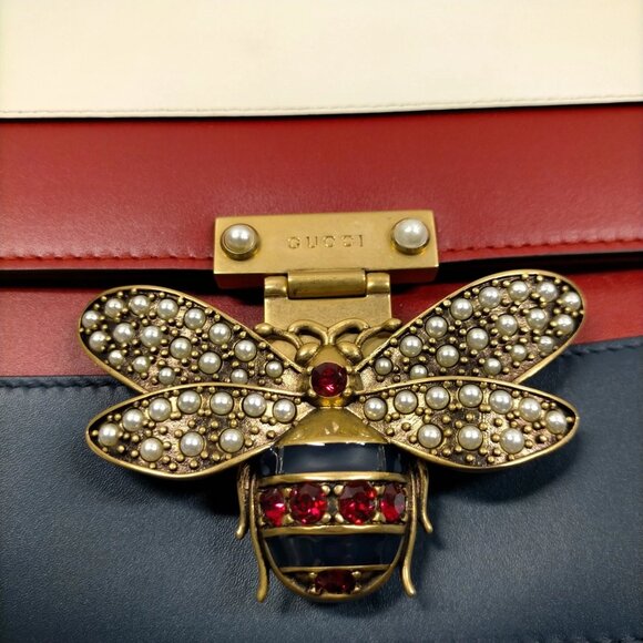 Gucci Sherry Line Red Leather Shoulder Bag mon875-101325 - Picture 10 of 16